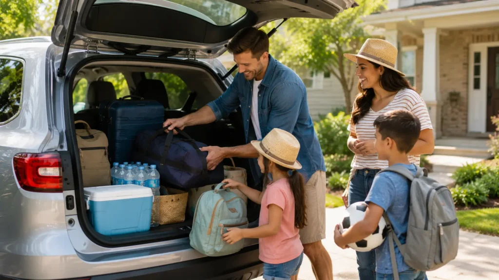 family road trip from Houston with rental car