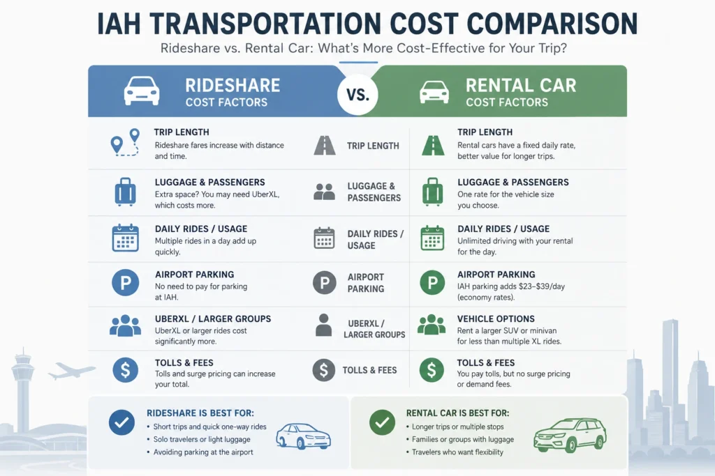 IAH Transportation Cost Comparison
