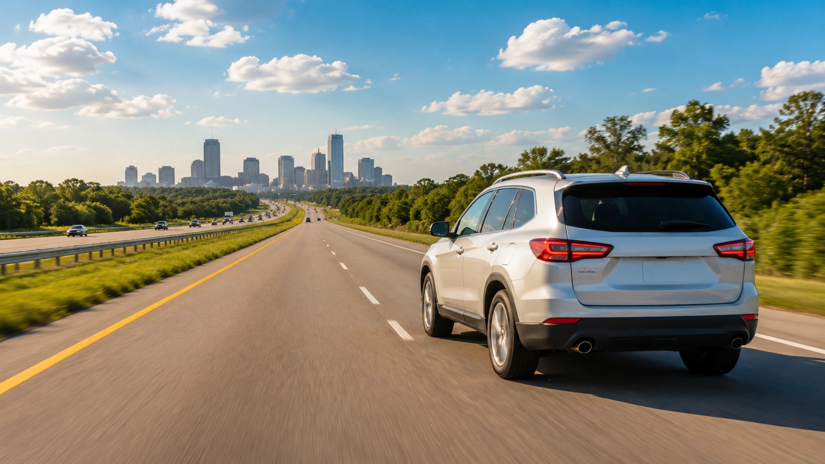 road trips from Houston with rental car on Texas highway